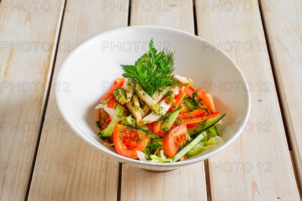 Salad with fresh tomato