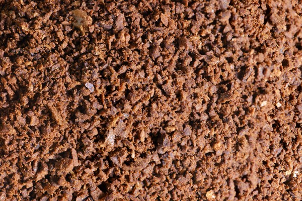 Super macro photo of ground coffee