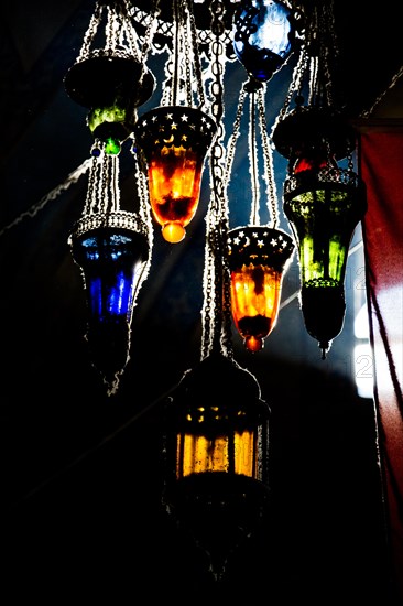 Mosaic Ottoman lamps from Grand Bazaar in Istanbul