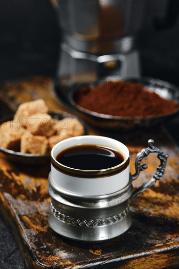 Closeup view of espresso coffee