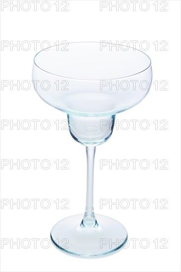 Empty transparent glass for dessert or cocktail isolated on white