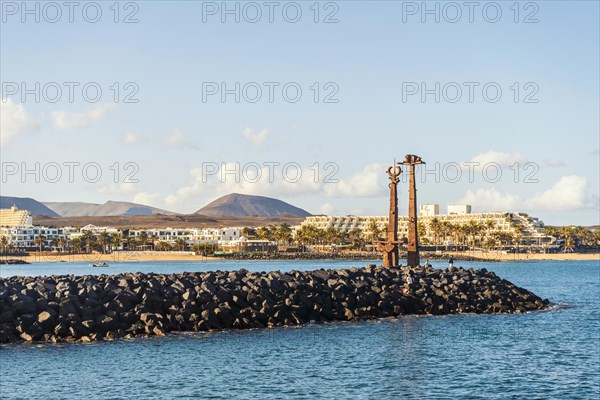 Erjos-En Jostailuak monument in the resort town named Costa Teguise