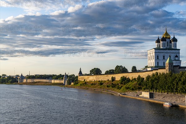 The kremlin and the Trinity Cathedral in Pskov