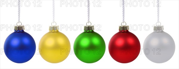 Collection of Colourful Christmas Balls Christmas with Christmas Decoration Decoration Isolated in Stuttgart