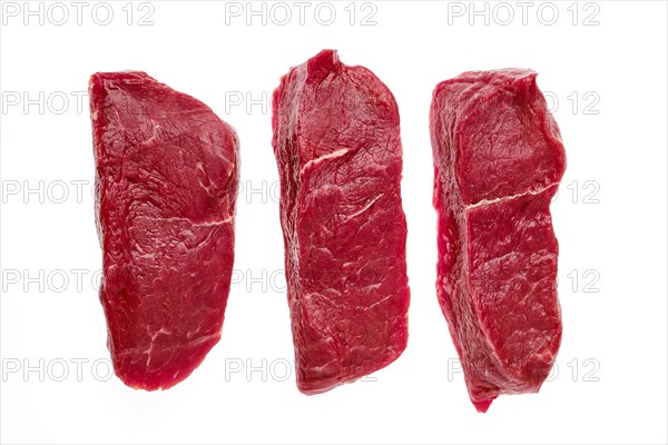Top view of raw boneless strip steak