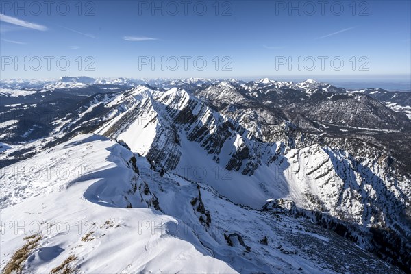 View from the summit of the Sonntagshorn in winter