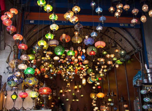 Mosaic Ottoman lamps from Grand Bazaar in Istanbul