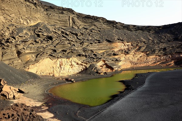 The partially submerged crater of the volcano Montana de Golfo