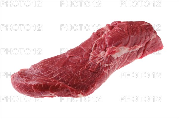 Raw beef tri-tip roast isoalted on white background
