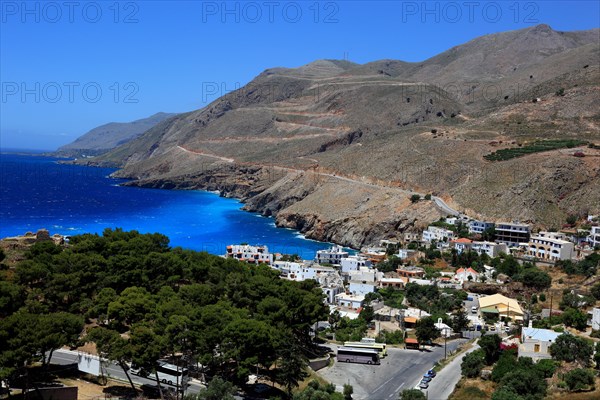 Chora Sfakion is a coastal town in the south of the island of Crete with a small harbour on the Libyan Sea