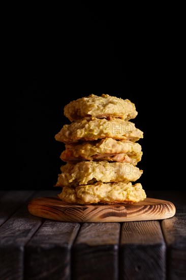 Low key photo of stack of of ginger