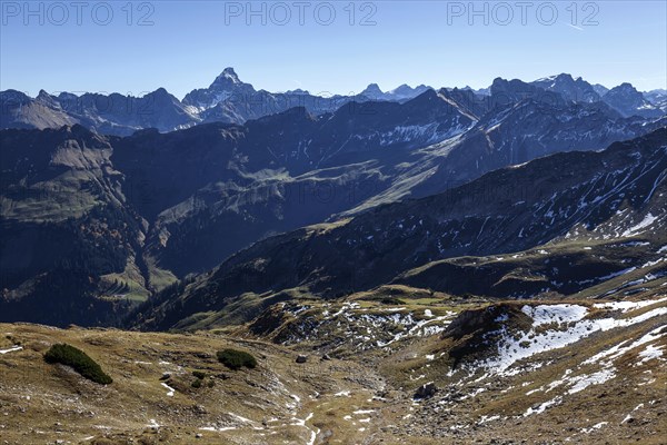 View at Nebelhorn on Allgaeu Alps