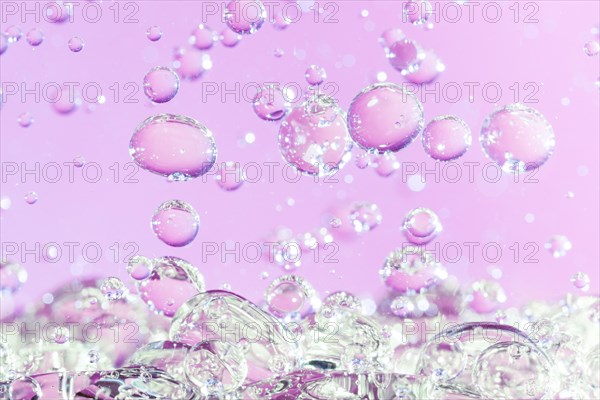 Pink underwater bubbles abstract oil