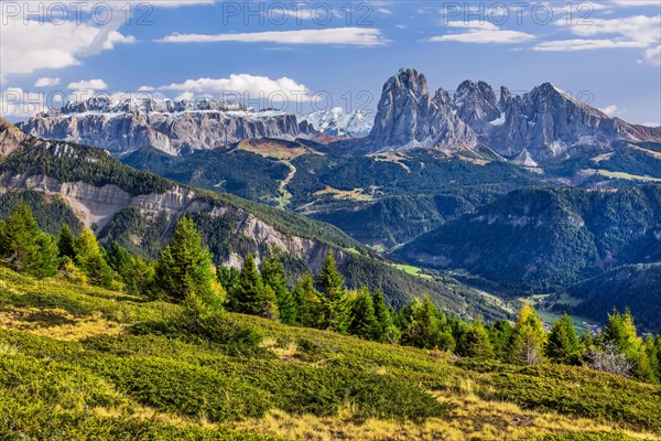 View of the valley with Sella Group 3152m