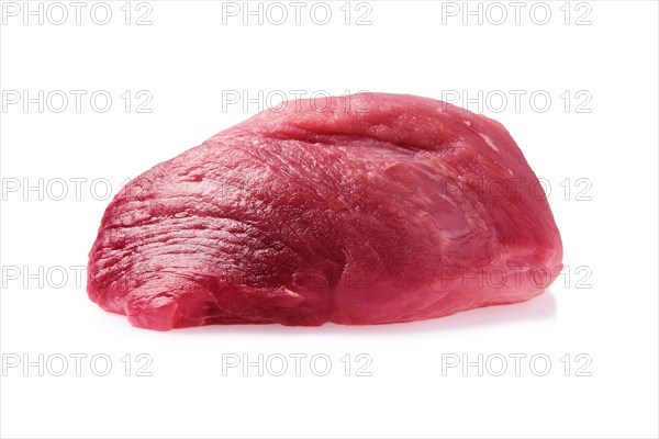 Fresh raw pork meat isolated on white background