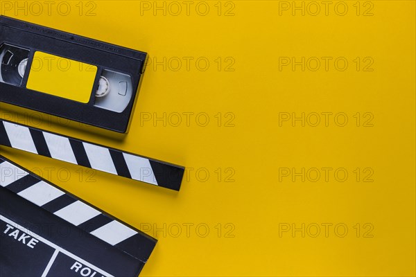 Videotape with clapperboard. Resolution and high quality beautiful photo