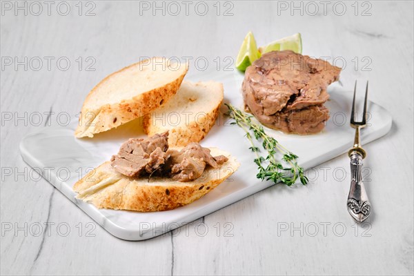 Sandwich with cod liver