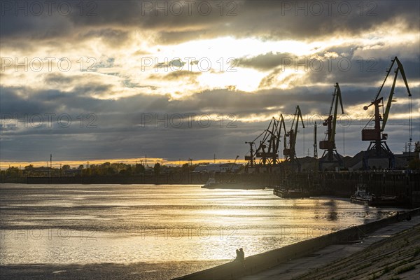 Docks on the Ob river