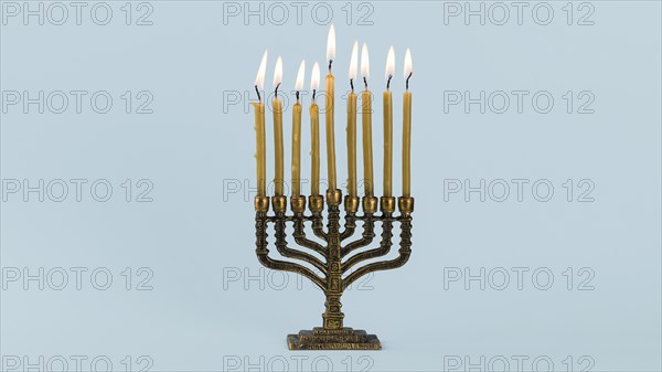 Front view hanukkah concept with copy space