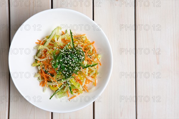 Salad with fresh cucumber