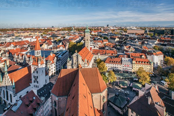 Old town view with Old Town Hall and Holy Spirit Church