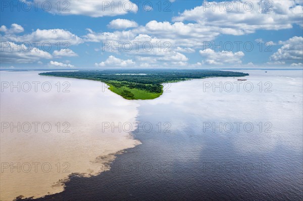 Confluence of the Rio Negro and the Amazon