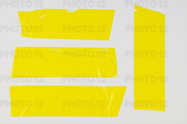 Close up yellow duck tape with flat lay
