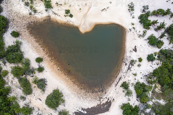 Cross shaped lake