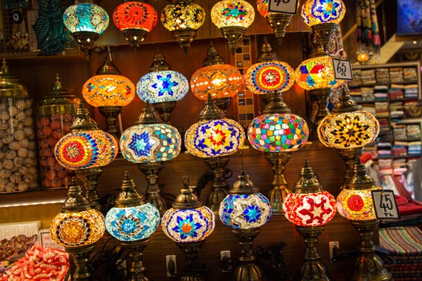 Colorful Ottoman style Mosaic lamps