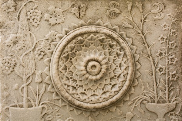 Ottoman marble carving art in detail