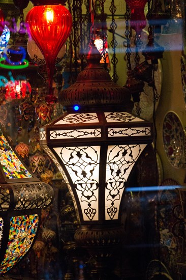 Mosaic Ottoman lamps from Grand Bazaar in Istanbul