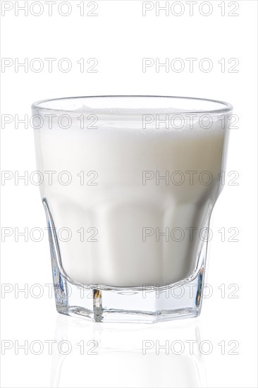 Glass of milk isoalted on white background