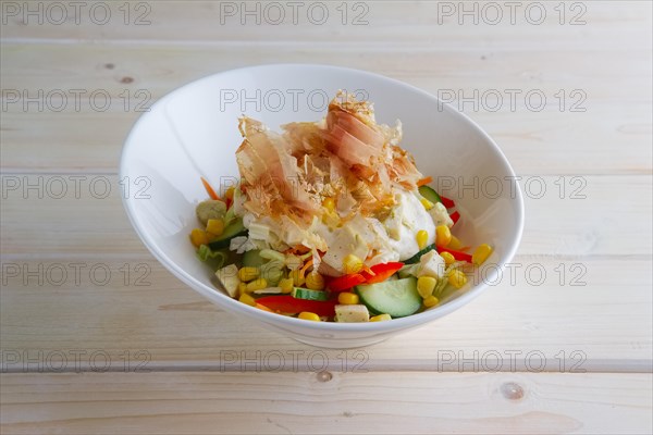 Spring salad with cucumber