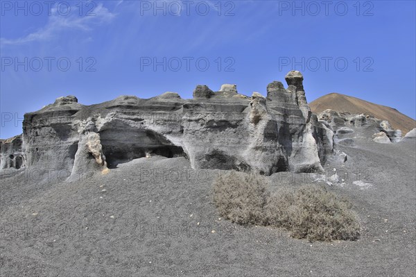 Rocky landscape around the volcano Montana de Guenia