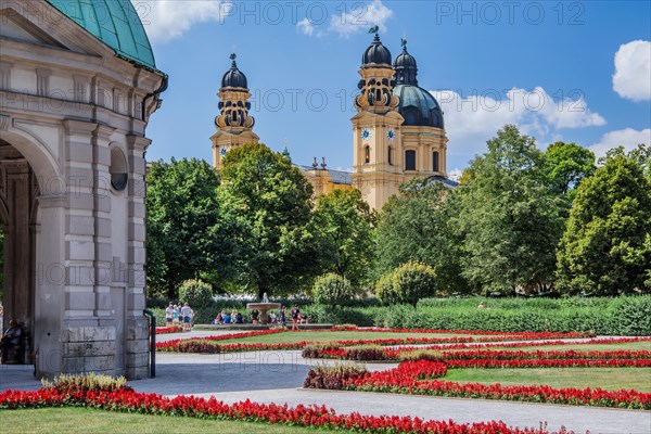Court Garden with Diana Temple and Theatine Church