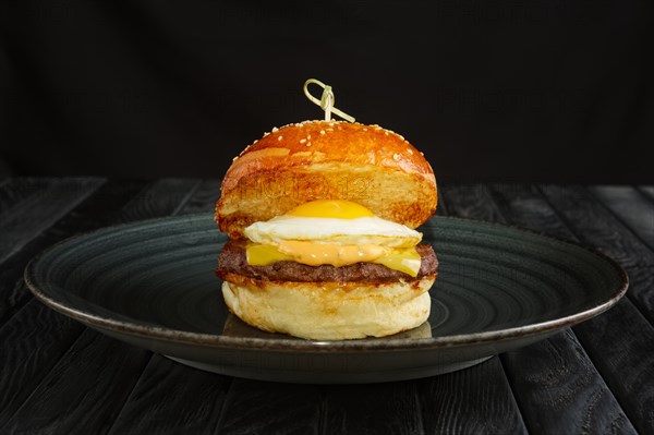 Burger with egg