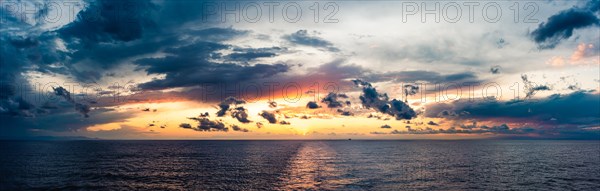 Dramatic Sky at Sunset over Sea