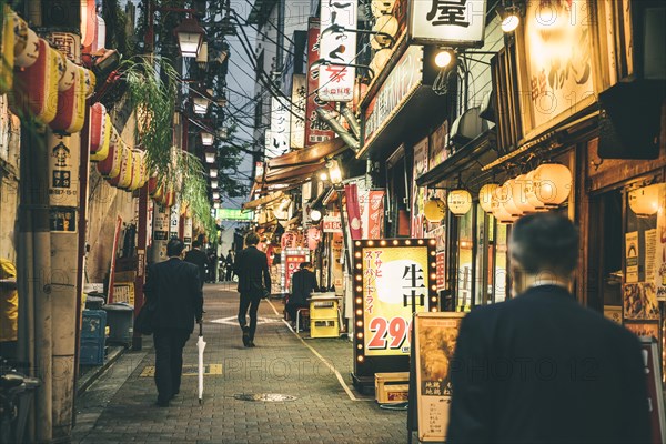 View street city night with people lights. Resolution and high quality beautiful photo