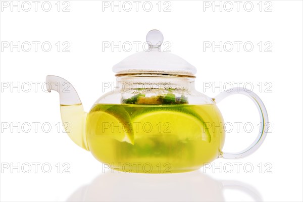 Transparent pot with lime