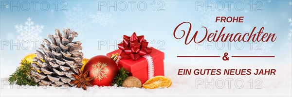 Christmas decoration Decoration for Christmas as a card Christmas card Banner Panorama Christmas time in Stuttgart