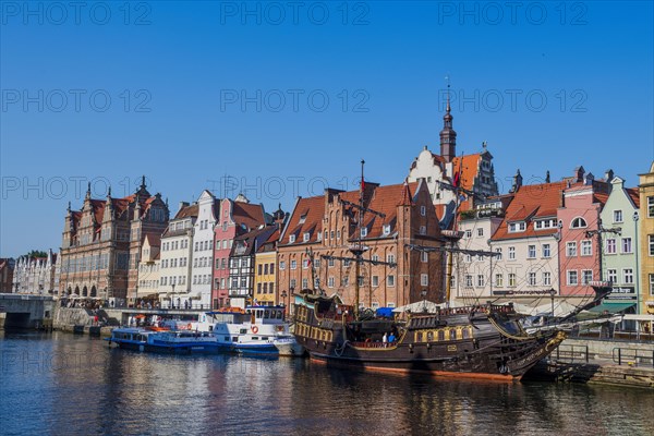 Hanseatic league houses on the Motlawa river