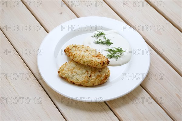 Soy and carrot lean cutlet with sour cream