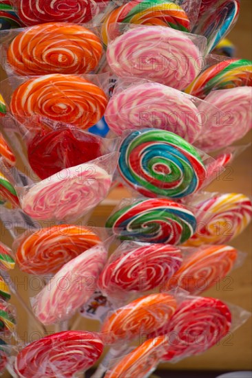 Delicious colorful swirl candy and sweets for kids