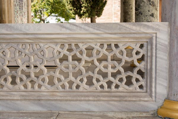 Ottoman marble carving art in detail