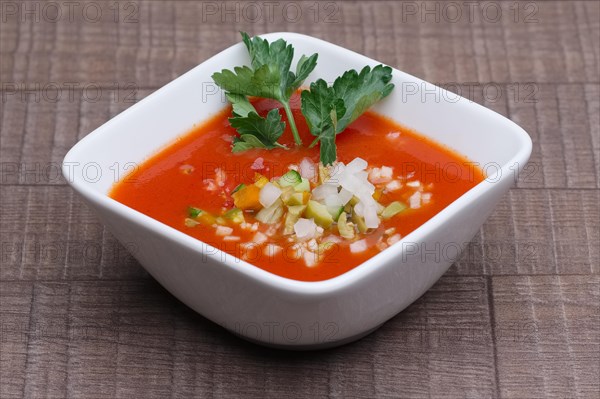 Summer diet cold soup gazpacho