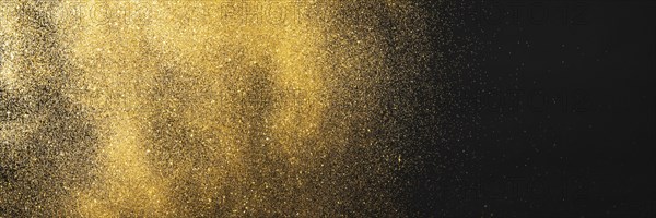 Golden glitter black background