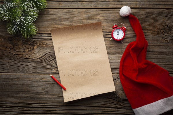 Top view christmas note with mock up. Resolution and high quality beautiful photo
