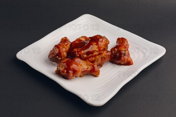 Hot spicy fried chicken wings