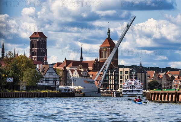 Hanseatic league houses on the Motlawa river