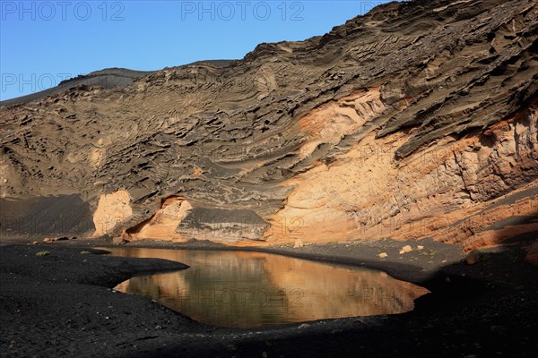 The partially submerged crater of the volcano Montana de Golfo